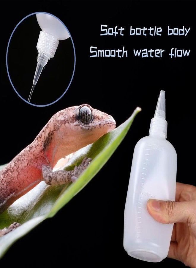 TTFdacai 3 Pcs Crested Gecko Food and Water Feeding Bottle Crested Gecko Feeding Ledge for Chameleon Lizard Turtles Crabs and Other Small Pet Enclosures - 3.4 Oz - Image 3